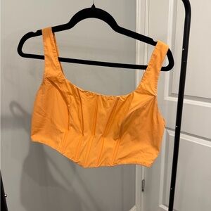 Princess Polly Vibrant Orange Corset Top